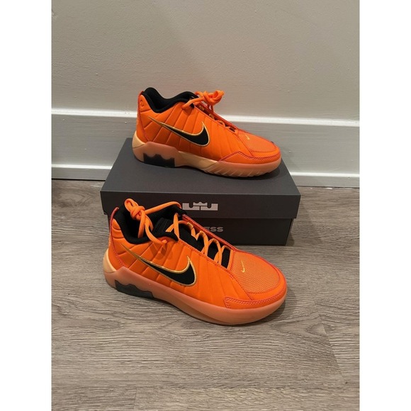 Nike Other - Nike LeBron Witness IX GS Total Orange Black Basketball Shoes HV2270-800 Size 4Y
